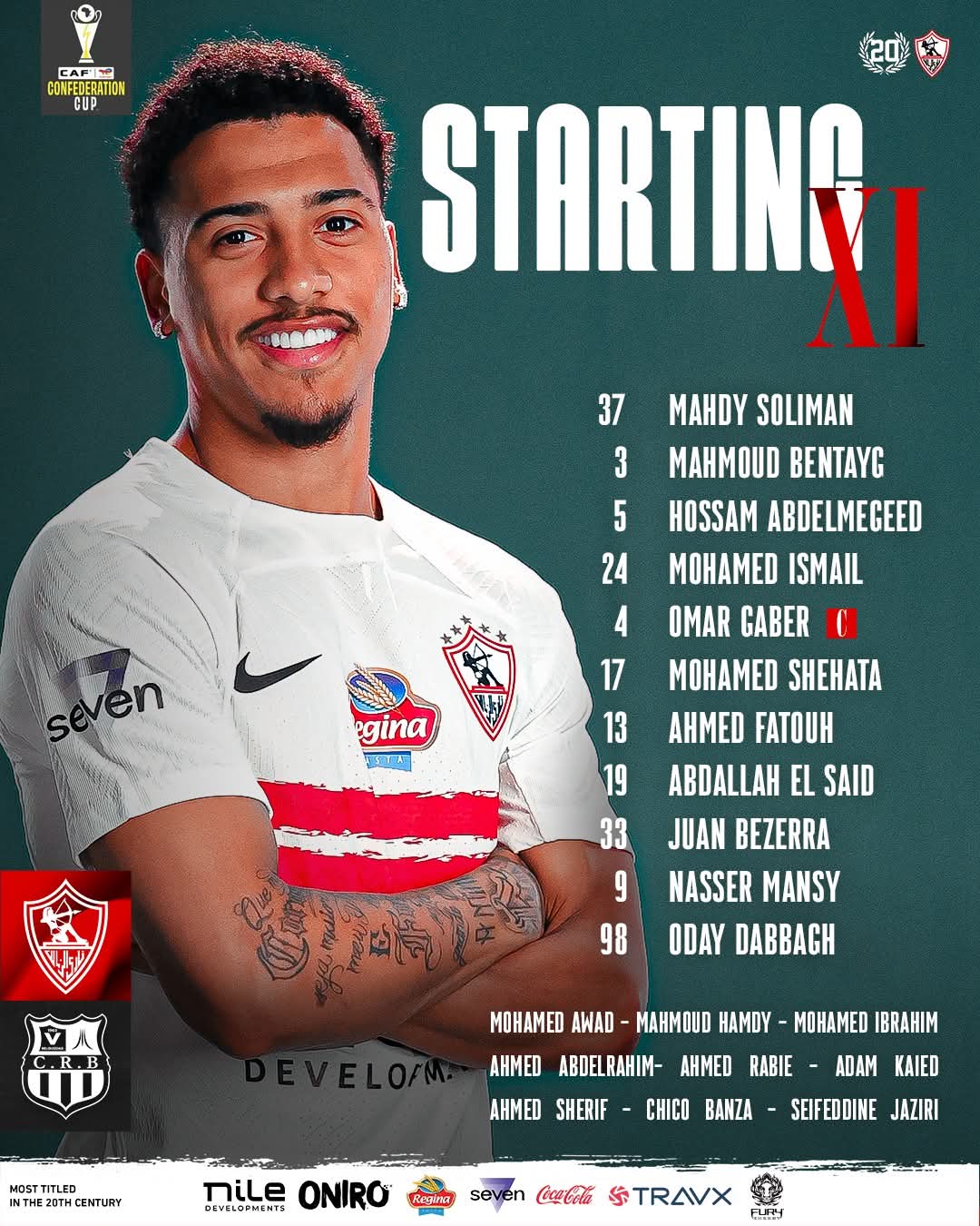 معتمد جمال يعلن تشكيل الزمالك لمواجهة شباب بلوزداد الجزائري في قبل نهائي الكونفدرالية الإفريقية