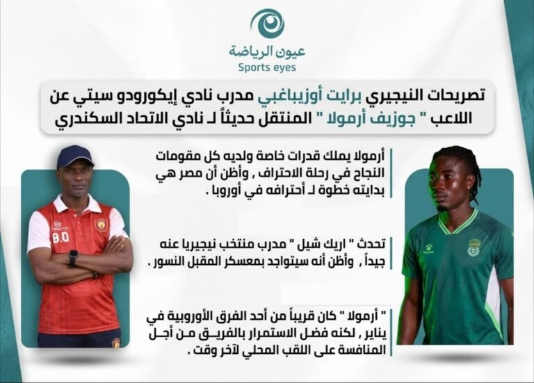 أوزيباغبي لـ «عيون الرياضة»: الاتحاد السكندري بوابة احتراف أرمولا إلى أوروبا