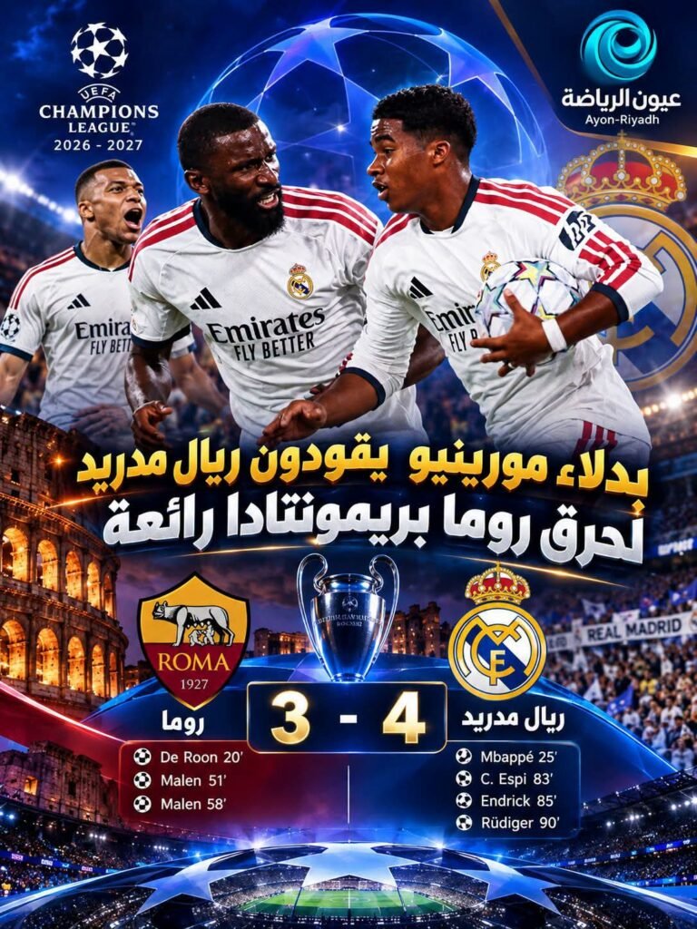 دوري أبطال أوروبا.. بدلاء مورينيو يحرقون روما بريمونتادا مجنونة.. وروديجر يطلق رصاصة الرحمة في الدقيقة 90
