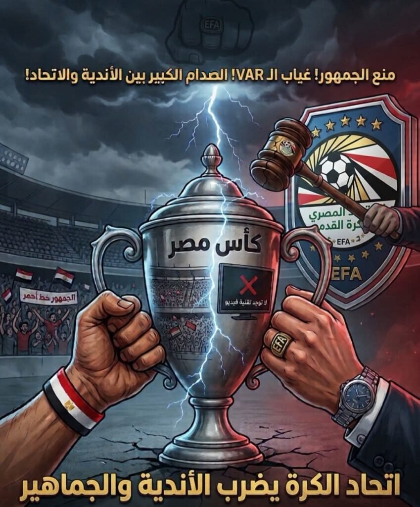 اتحاد كرة القدم يضرب الاندية والجماهير المصرية في مقتل مباريات كأس مصر بدون جماهير وبدون تقنية فيديو